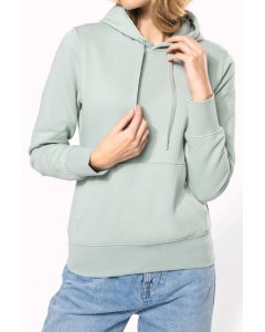 Ecologische damessweater met capuchon