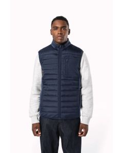 Herenbodywarmer in twee stoffen