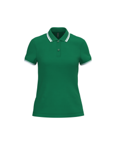 Gestreepte damespolo korte mouwen