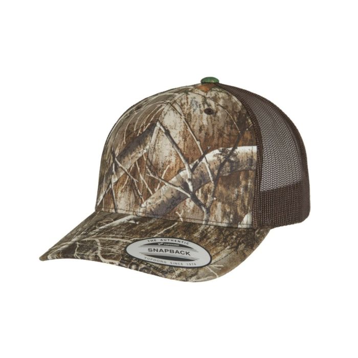 Retro Trucker pet met boomcamouflage
