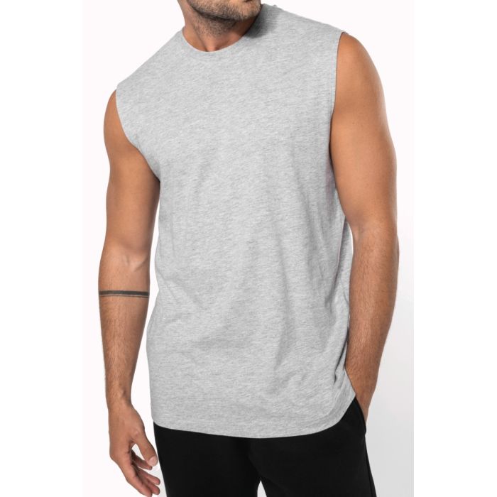 Duurzaam mouwloos heren-T-shirt